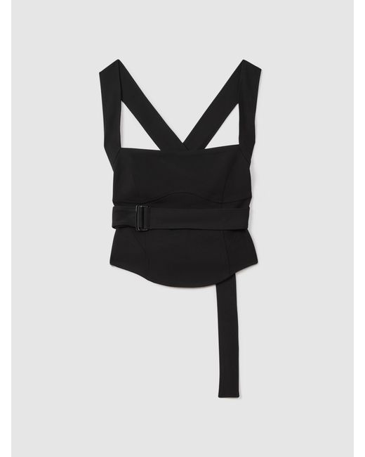 Reiss Black Callie Top Plain