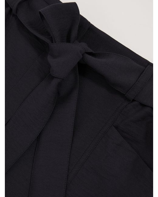 Reiss Blue Belted Button Tab Shorts