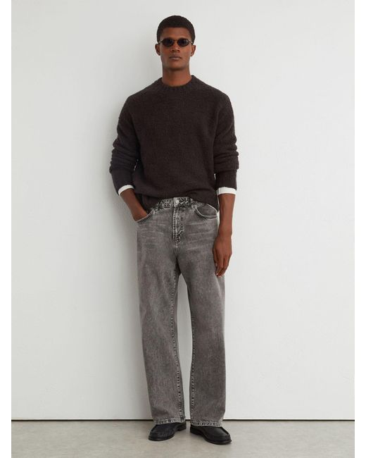 Reiss Natural Loose-Fit Rigid-Denim Jeans for men