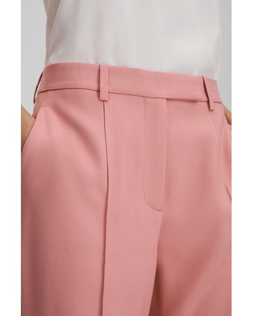 Reiss Millie - Pink Flared Suit Trousers