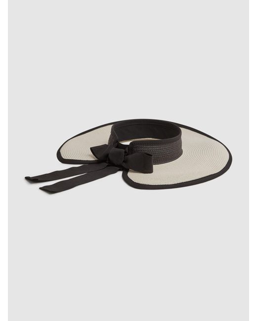 Reiss Natural Oversized Raffia Visor