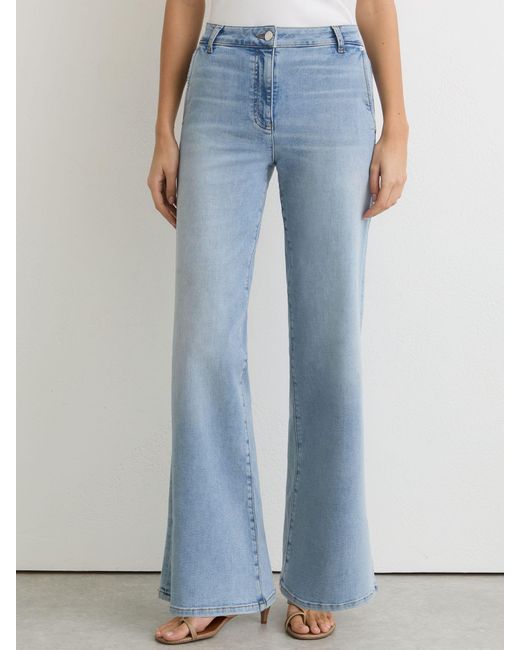 Reiss Blue Wide-Leg Jeans