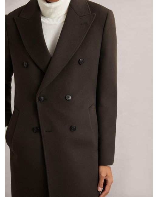 Reiss Multicolor Wool-Blend Double-Breasted Overcoat for men