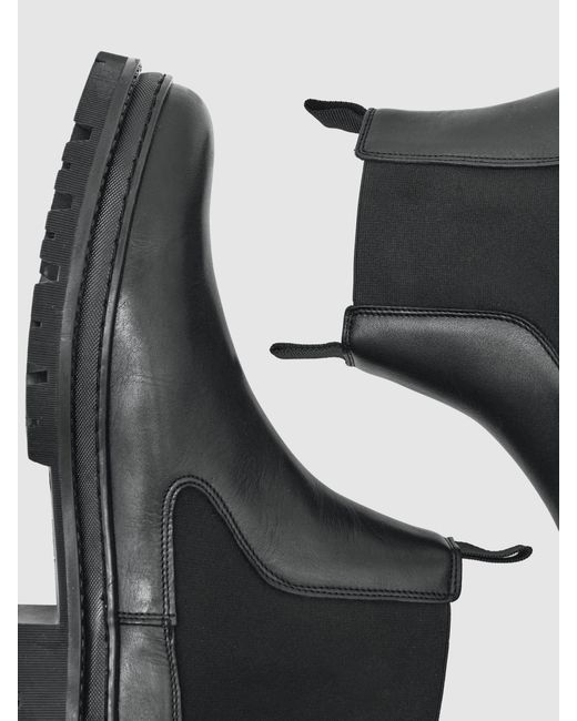 Reiss Black Leather Chelsea Boots for men