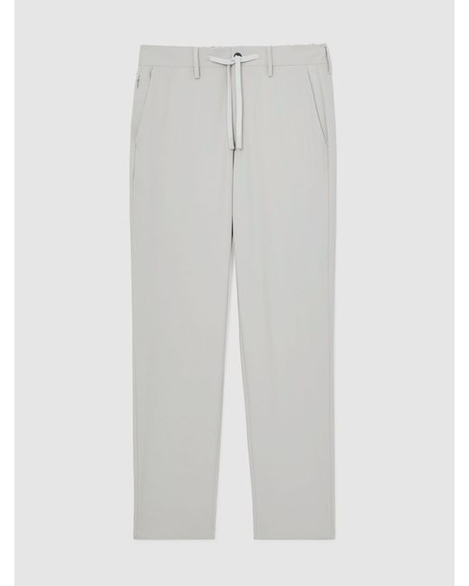Reiss Blue Technical Stretch Relaxed Trousers for men