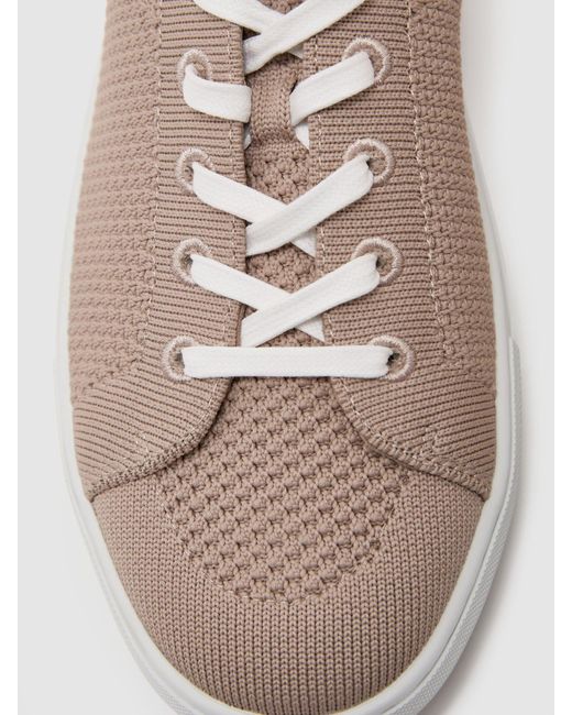 Reiss Gray Finleyted Low-Top Trainers for men