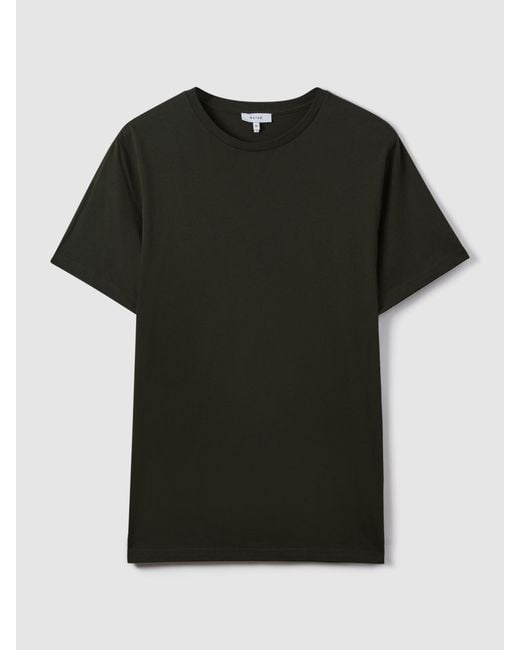 Reiss Black Bless - Oxidised Green Cotton Crew-neck Tailored-fit T-shirt, S for men