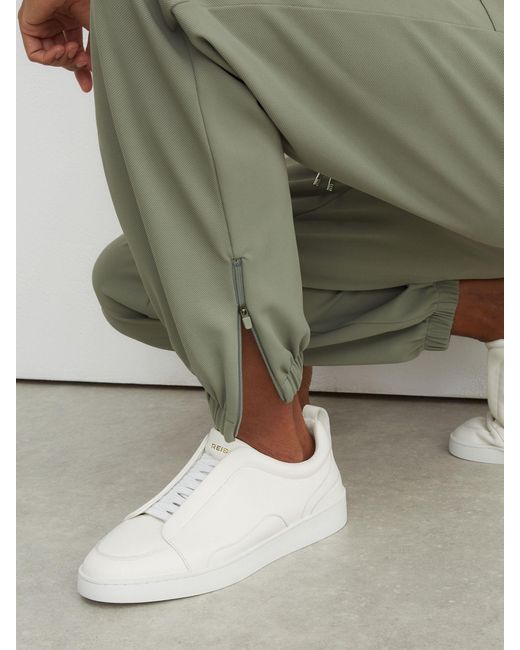 Reiss Green R-Flex Stretch-Twill Cuffed Joggers for men
