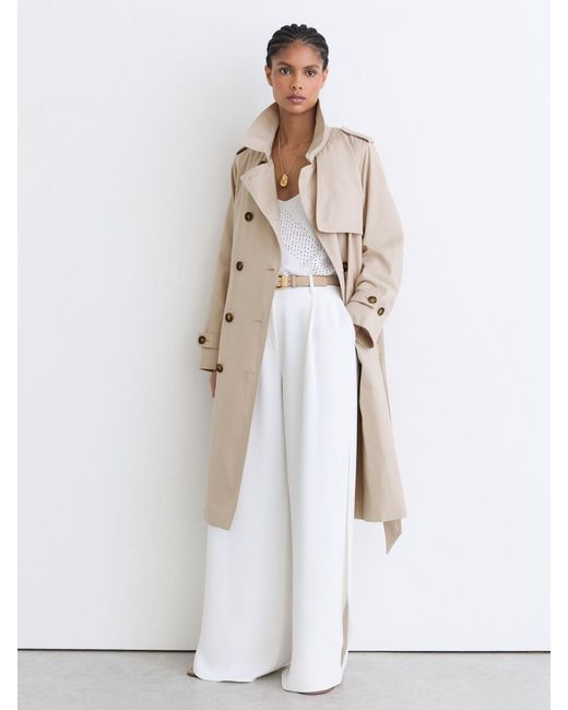 Reiss Natural Hooded Insert Trench Coat