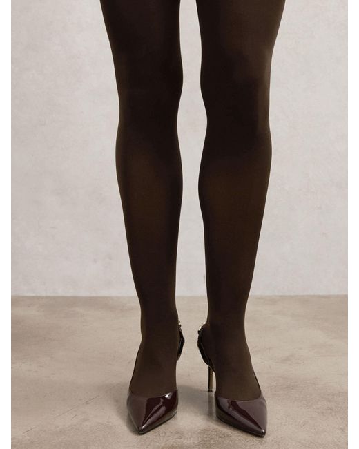 Reiss Black Coloured 80 Denier Tights, S & M