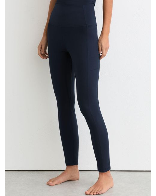 Reiss Blue High-Waisted Full-Length Leggings