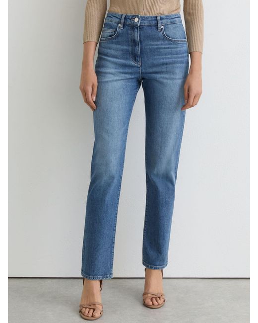 Reiss Aubrey - Mid Blue Slim Straight-leg Jeans, 25w X 33l (uk 25 L)