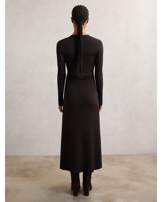 Reiss Natural Chocolate & Knitted Dress