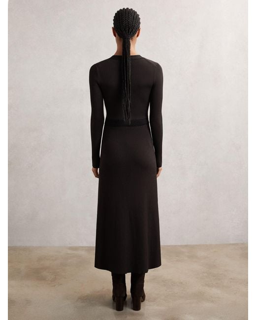 Reiss Natural Chocolate & Knitted Dress