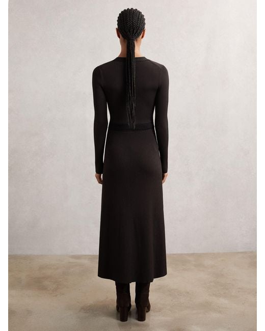 Reiss Natural Chocolate & Knitted Dress