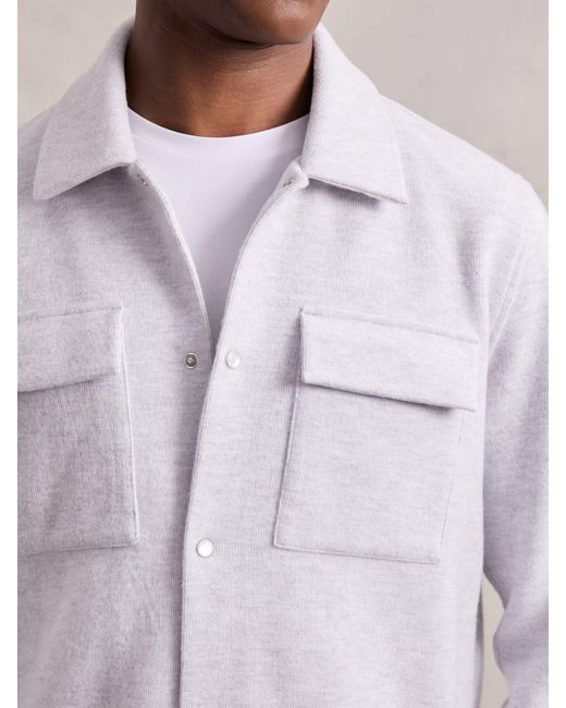 Reiss Multicolor Press-Stud Jersey Shirt With Cotton for men