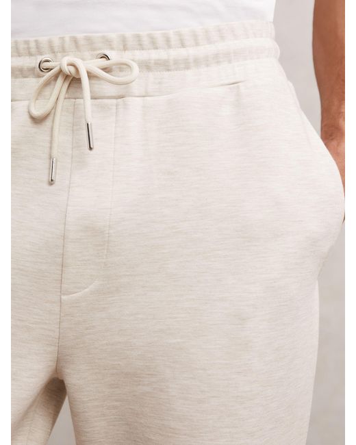 Reiss Natural Jersey Drawstring Cuffed Joggers for men
