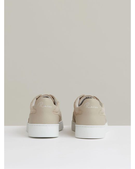 Reiss Natural Leather Elasticated-Lace Trainers for men
