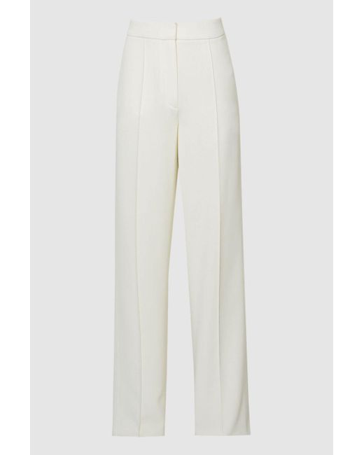Reiss Natural Aleah - Cream Petite Pull On Trousers