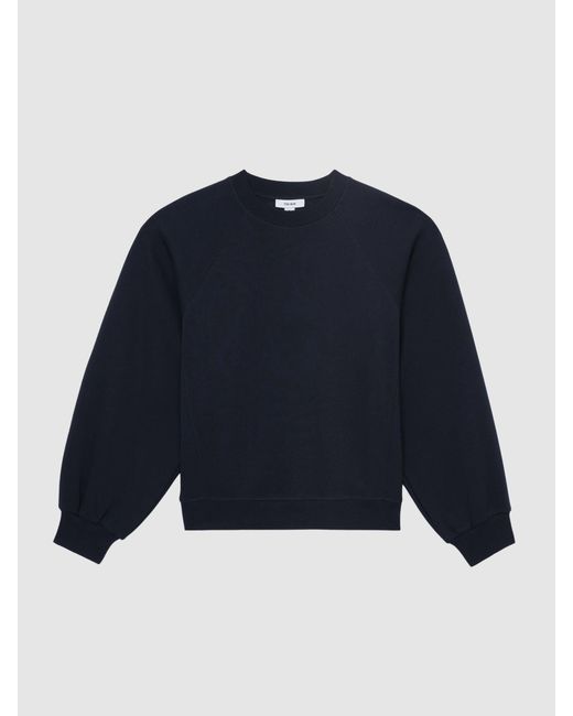 Reiss Blue Charlie - Navy Cotton-blend Full-sleeve Sweatshirt, Xl (us 16-18)