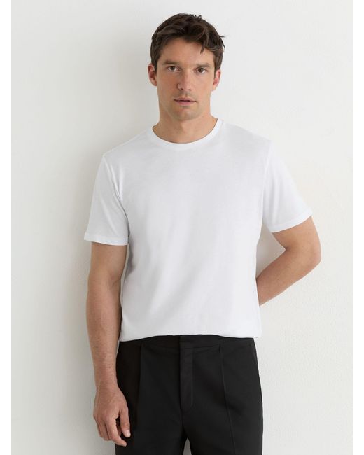 Reiss Blue Bless Pack Cotton Crew-Neck Tailored-Fit T-Shirts-Pack for men