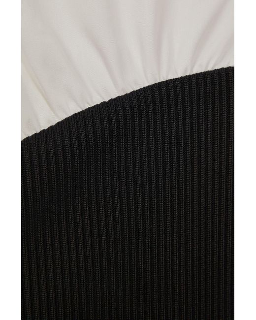 Anna Quan Black Hybrid Shirt Jersey Maxi Dress