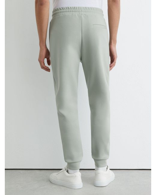 Reiss Gray Premier - Mint Green Premium Interlock-jersey Joggers, Xs for men