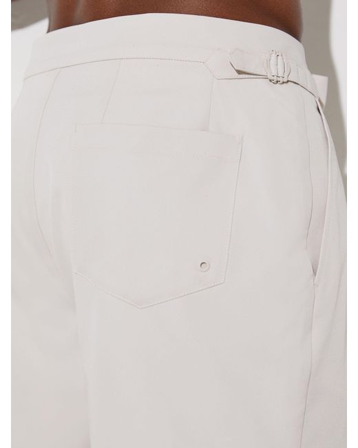 Reiss White Side-Adjuster Swim Shorts for men