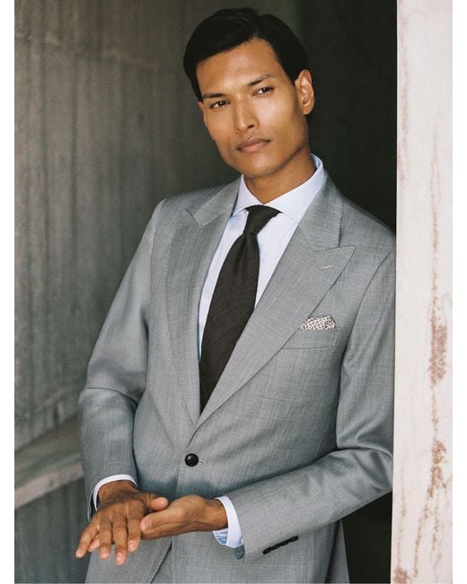 Reiss Gray Inspire - Mid Grey Wool Single-breasted Suit Blazer Tailored-fit, 40 R for men