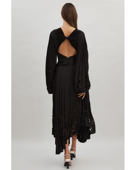 Acler Black Balloon Sleeve Midi Dress