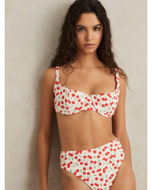 GOOD AMERICAN Red Balconette Bikini Top
