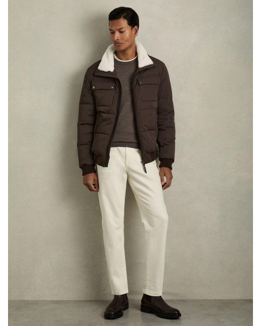 Fur Reiss Mens Jackets REISS Pacific Faux Fur Hooded Parka Coat