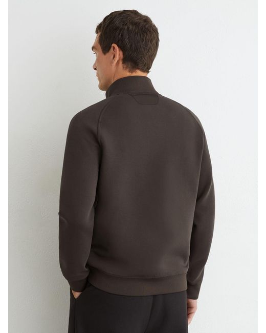 Reiss Gray Hybrid Quilted And Interlock Zip Jacket for men