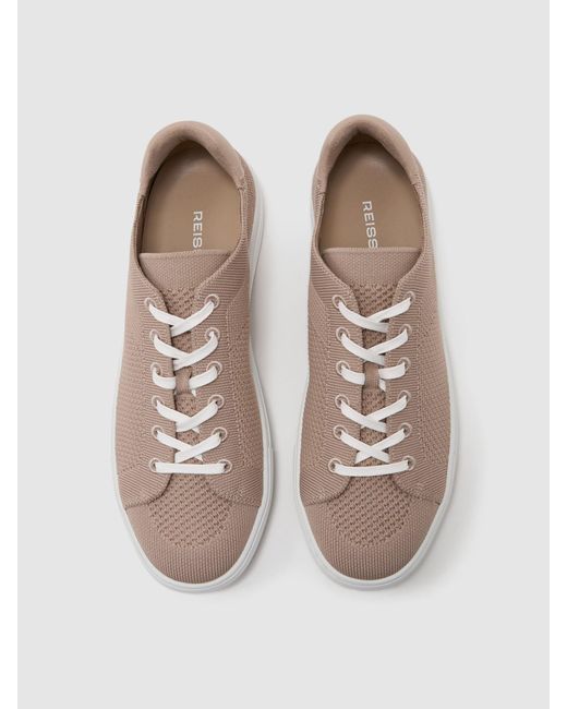 Reiss Gray Finleyted Low-Top Trainers for men