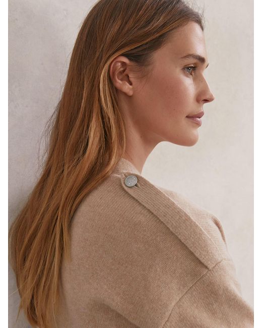 Reiss Natural Wool-Cashmere Button-Through Cardigan