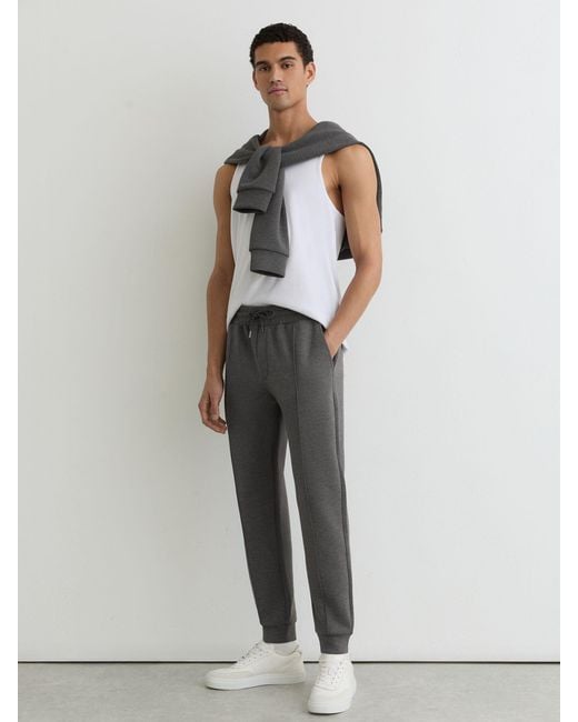 Reiss White Premier - Charcoal Melange Joggers, M for men
