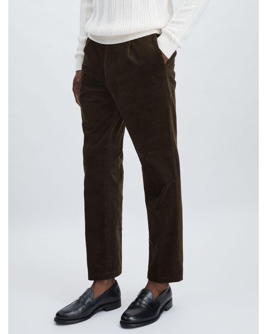 Oscar Jacobson White Oscar Regular-Fit Corduroy Trousers for men