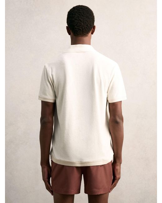 Reiss Natural Cotton Blend Towelling Shirt for men