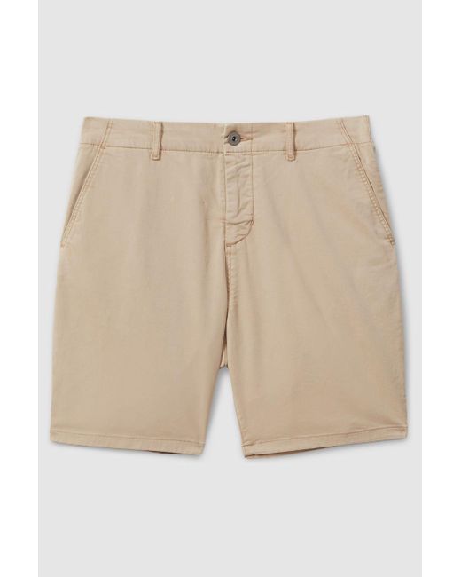 PAIGE Natural Cotton Blend Chino Shorts for men