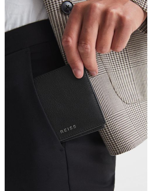 Reiss Black Leather Wallet for men