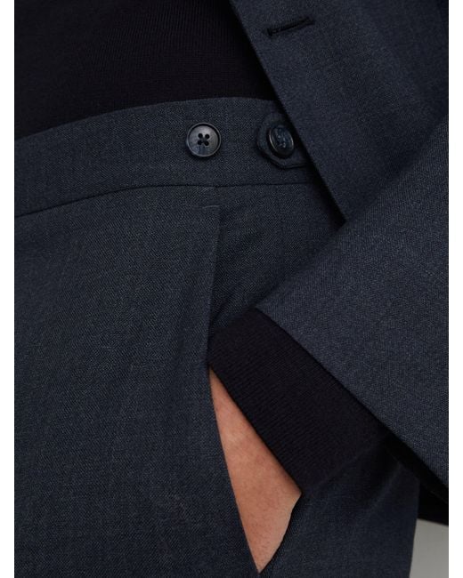 Reiss Fibre - Airforce Blue Tailored Fit Virgin Wool Textured Tailored-fit Trousers, 32w X 31l (uk 32 R) for men