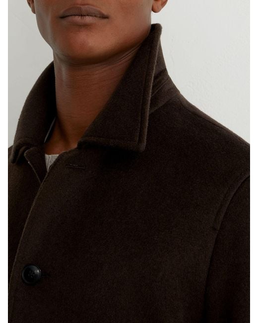 Reiss Black Wool-Blend Flap-Pocket Bomber Jacket for men