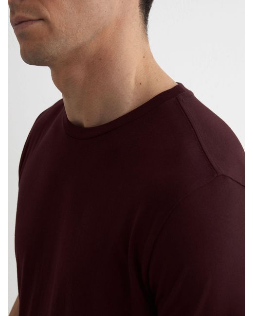 Reiss Bless - Bordeaux Bless Cotton Crew-neck Tailored-fit T-shirt, L for men