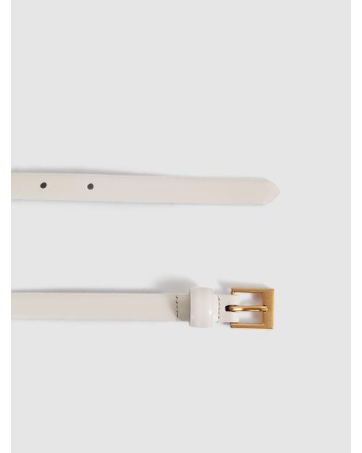 Reiss Holly - Off White Thin Leather Belt, S (us 4-6)