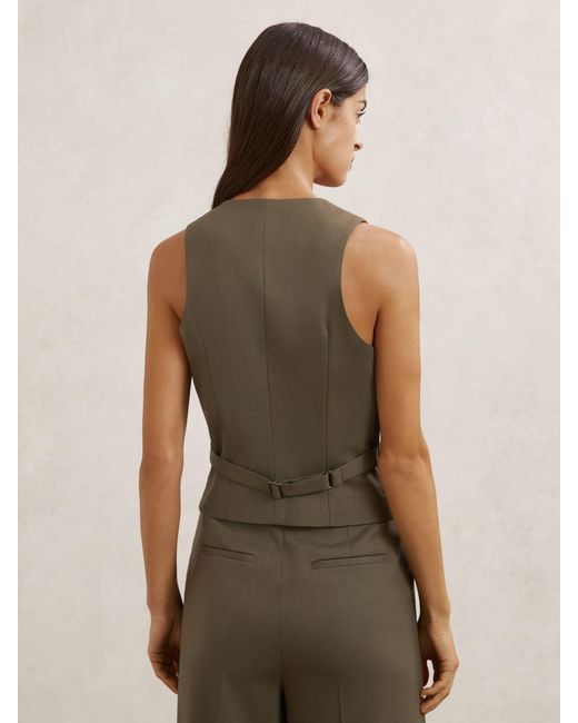 Reiss Natural Wool-Blend Tailored Waistcoat