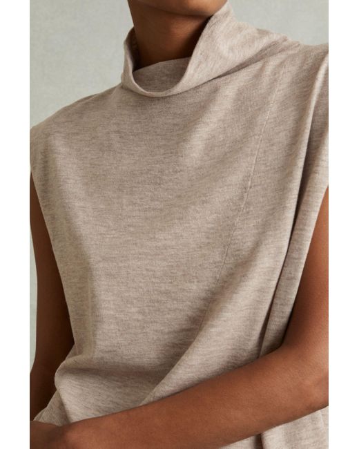 Reiss Natural Wool-Cashmere Knitted Midi Dress