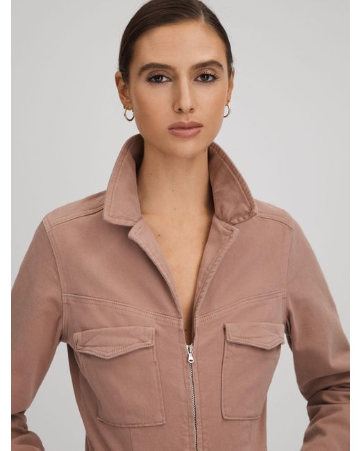 PAIGE Natural Denim Jumpsuit
