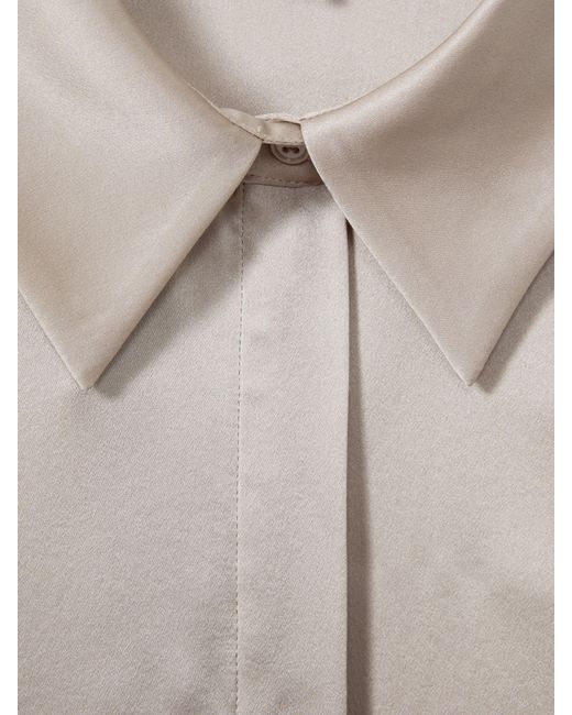 Reiss Multicolor Hailey - Champagne Hailey Petite Silk Shirt, Us 12