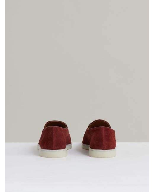 Reiss Brown Suede Tassel Loafers for men