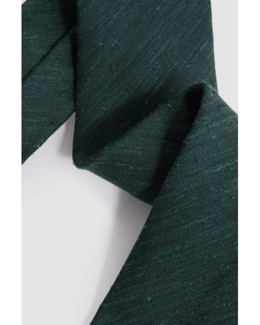 Reiss Giotto - Hunting Green Textured Silk Blend Tie for men